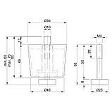 Ніжка меблева регульована-стопка велика/мангетний Н=50 мм, фото 2