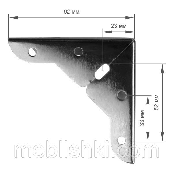 Ножка мебельная NZ 65 H=54мм, угловая 118х118мм - фото 4 - id-p274660760