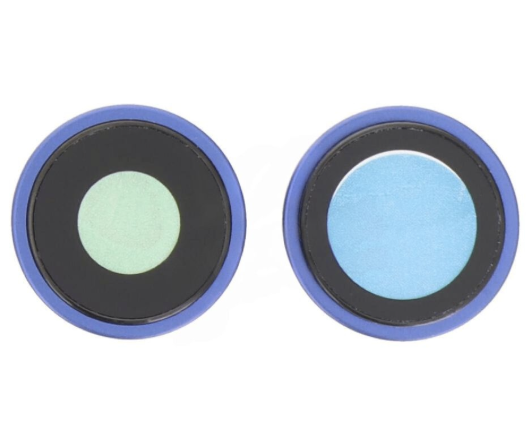 Скло камери для iPhone 16 /16 Plus синій, Ultramarine + кільце, комплект 2 шт., фото 1