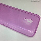 Тонкий силіконовий чохол для Meizu M2 Note (рожевий), фото 2