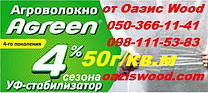 Агроволокно р-42g 2,1*100м AGREEN 4сезона біле Італійське якість, фото 2