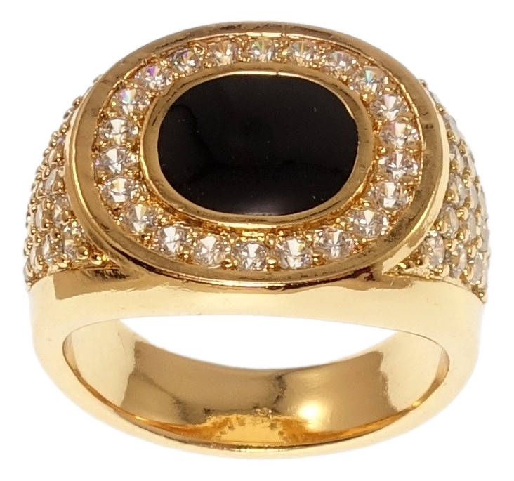

Перстень Xuping Позолота 18K "Овальный купол с черной эмалью и инкрустацией цирконием" р. 18