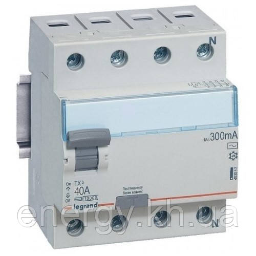 Диффреле (УЗО) Legrand TX3 - 4x40A, 300mА, AC