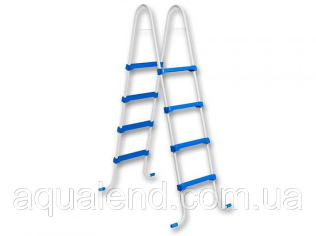 Драбина для каркасного складаного басейну 4 щаблі заввишки 1,2 м Azuro з пластику Safety Family Ladder, фото 2
