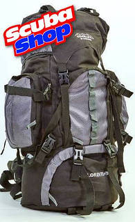 Рюкзак туристичний каркасний TREKKING COLOR LIFE 65 л, колір сірий