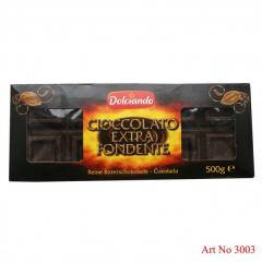 Чорний шоколад Dolciando Cioccolato Extra Fondente, 500 гр