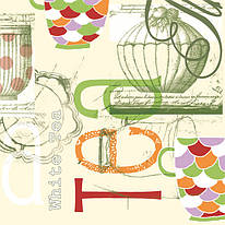 Декупажних серветка "Tea", 33 * 33 см, 18 г / м2, Maki, SLOG027501, 533161