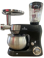 Кухонный комбайн Crownberg CB-3409 3 в 1 2600 Вт 5 л с мясорубкой блендером и планетарным миксером