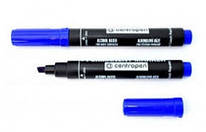Маркер перманентний Centropen 8576 синій кліноподібний, 01851