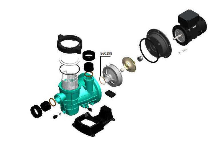 Уплотнительное кольцо диффузора насоса STREAMER MINI PG-860198, фото 1