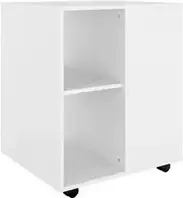 Шкаф для принтера Gravora на колесах, белый, 60X53X72 см, деревянный материал