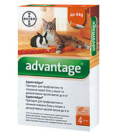 Advantage до 4 кг для котов и кроликов 1 пипетка