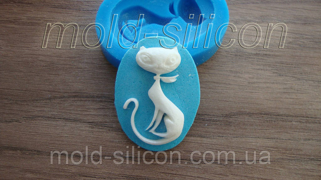 Силіконовий молд "Камея кішка", фото 1