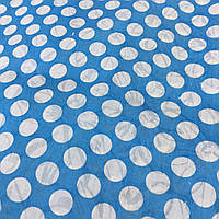 Батист із білим горохом на блакитному тлі
