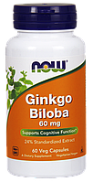 Now Ginkgo Biloba 60mg 60 сaps