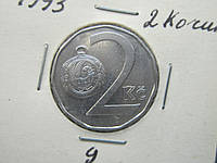 Монета 2 кроны Чехия 1993