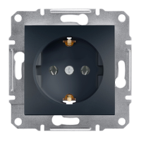 Розетка з заземленням Schneider Electric Asfora Антрацит EPH2900171