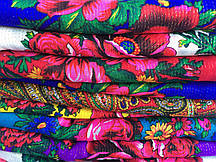 Від 10 шт. Хустка на голову люрекс красива бавовна яскрава 80х80 гуртом купити гуртом в інтернет-магазині