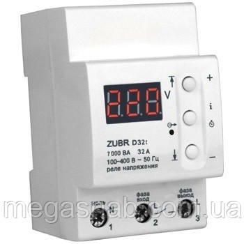 Реле напряжения ZUBR D32t 32А с термозащитой