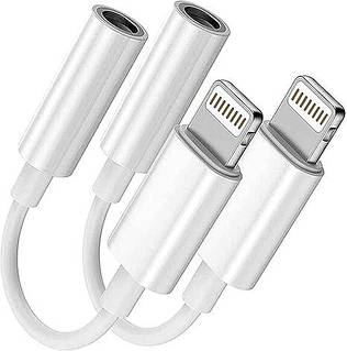 Адаптер Lightning 3.5 мм esbeecables MFi аудио переходник для iPhone iPad 2шт белый кабель стабильная передача звука