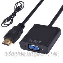 HDMI в VGA Переходник-ковертер видео сигнала с аудио - фото 2 - id-p367110589