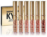 Набір рідких матових помад Kylie Birthday Edition, 6 кольорів, фото 4