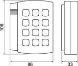 Matrix 4 EH Keys IronLogic — клавіатура + зчитувач карт HID ProxCard 2 і Em-marine 125KHz, фото 3