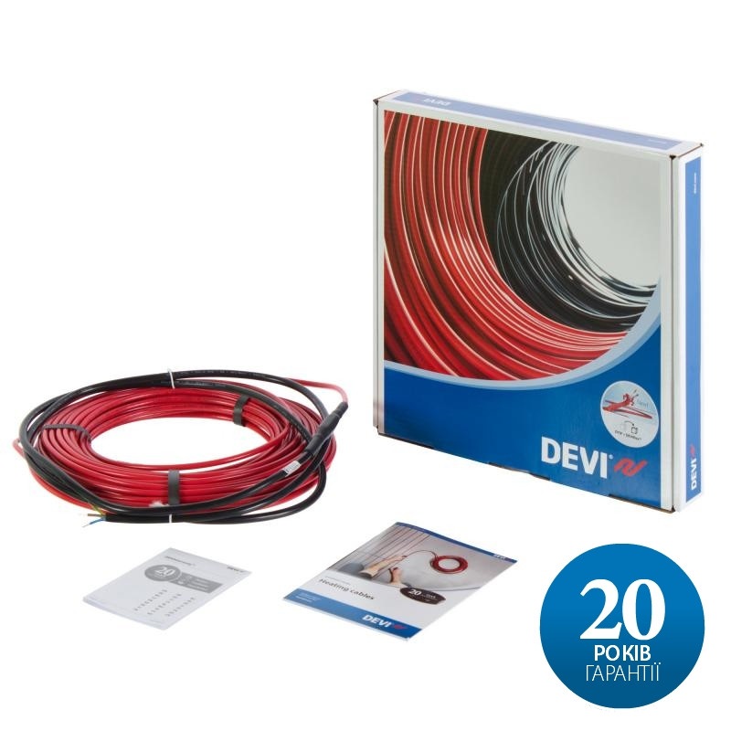 DEVIflex 18T - 22 м (395 Вт) нагревательный кабель двухжильный со сплошным экраном - фото 1 - id-p499776898