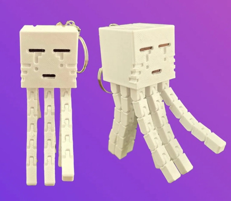 3D іграшка Герой майнкрафт Гаст 9см рухливий, фото 1