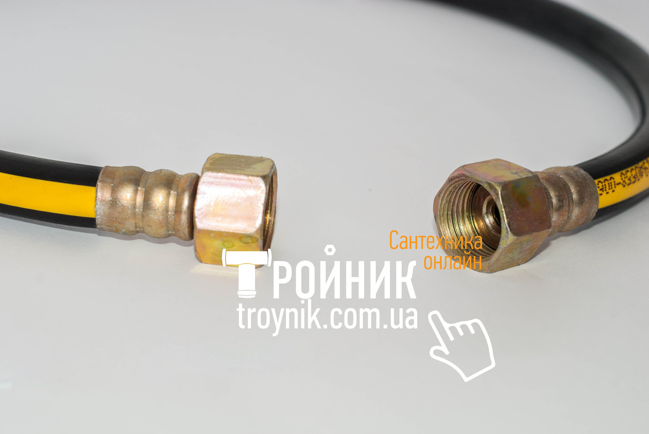 Шланг для газа резиновый 1/2" ВВ 0,8м черный - фото 3 - id-p53238909