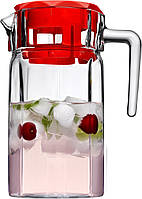 Глечик скляний з кришкою Pasabahce Kosem 43414, 1.23 л, для води, молока, напоїв