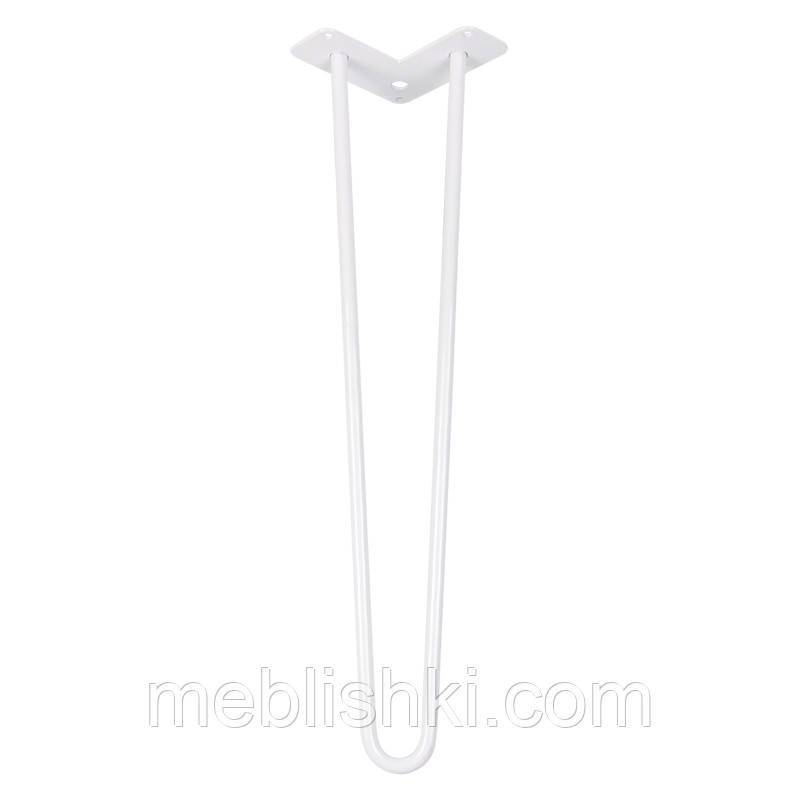 Ніжка меблева HAIRPIN Leg 2ROD Big h55 см біла