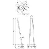 Ніжка меблева HAIRPIN Leg 2ROD Big h55 см, чорна структурна, фото 2