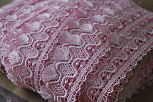 Плетена тасьма рожева з китицями