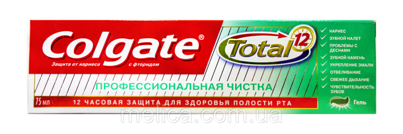 Зубной гель Colgate Total 12 Профессиональная чистка - 75 мл. - фото 1 - id-p506935751