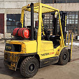 Вилочний навантажувач б/у Hyster H2.5XM, 2004 року, Газ, 2.5 тонни, вагонник, висота підйому 4,9 м, фото 2