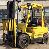 Вилочный погрузчик б/у Hyster H2.5XM, 2004 года, Газ, 2.5 тонны, вагонник, высота подъёма 4,9м