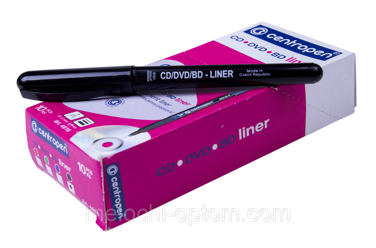 Маркери для CD/DVD-дисків CENTROPEN 10шт/уп, фото 1