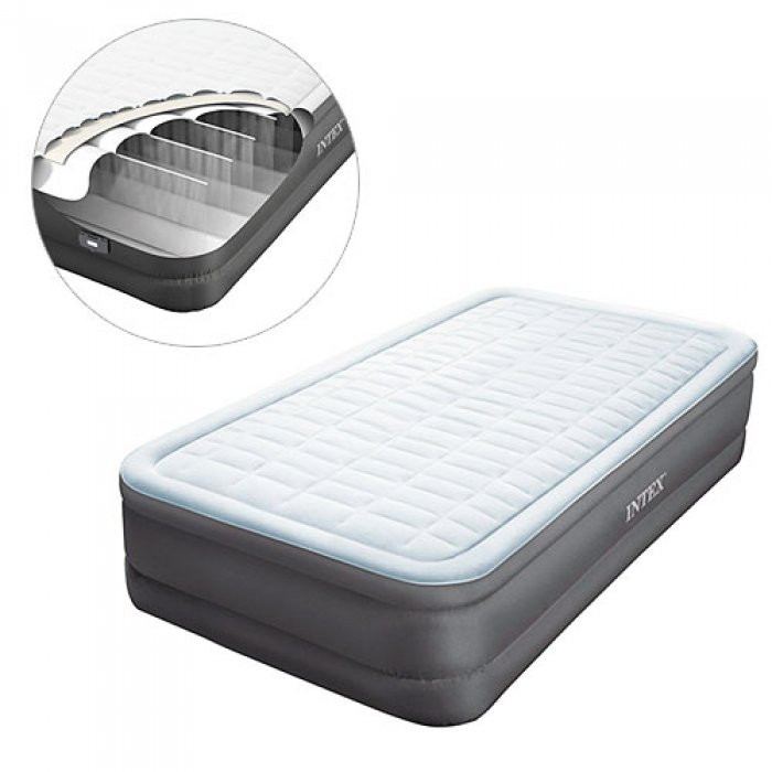 Intex 64482 надувна ліжко Premium Comfort-Plush 99х191х46см