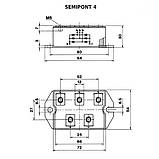 SKD160/16 — мостовий модуль в корпусі SEMIPONT® 4, фото 2