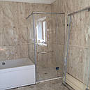 Ручка для ванної кабіни з тримачем рушника HDL-626 відстань 275/475 або 250/450 (нержавійка), фото 6