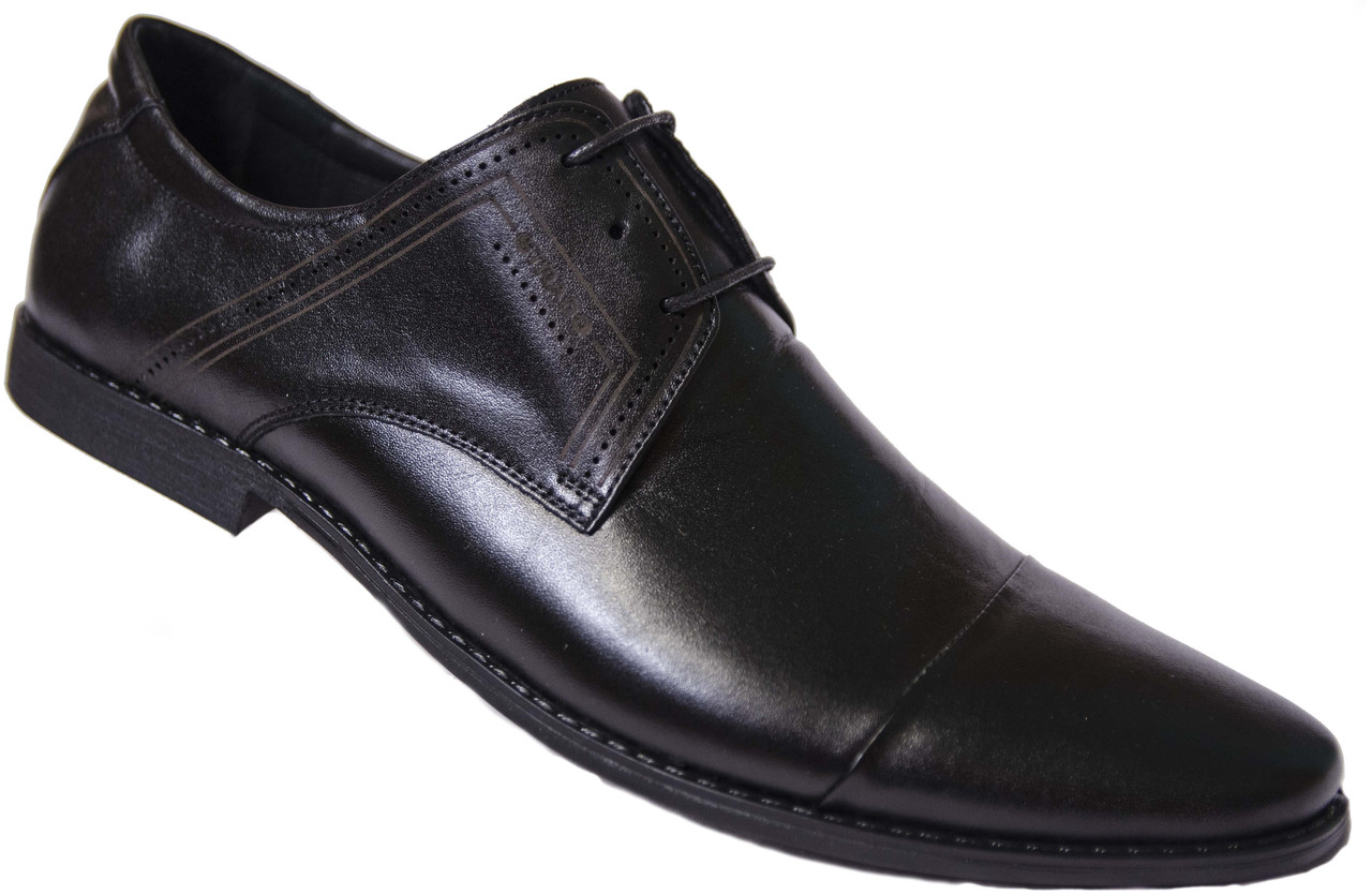 Туфлі чоловічі "Strado". Чорні. Натуральна шкіра, фото 1