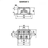 SKD62/16 — трифазний діодний міст B6U в корпусі SEMIPONT® 3, фото 2