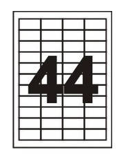 Самоклеющаяся папір (самоклейка) на 44 клітинки (48,3х25,4мм /100/ А4*44), фото 2