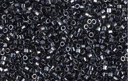 

Японський бісер Miyuki Delica 11/0 Hexcut DBС0001 - Gunmetal