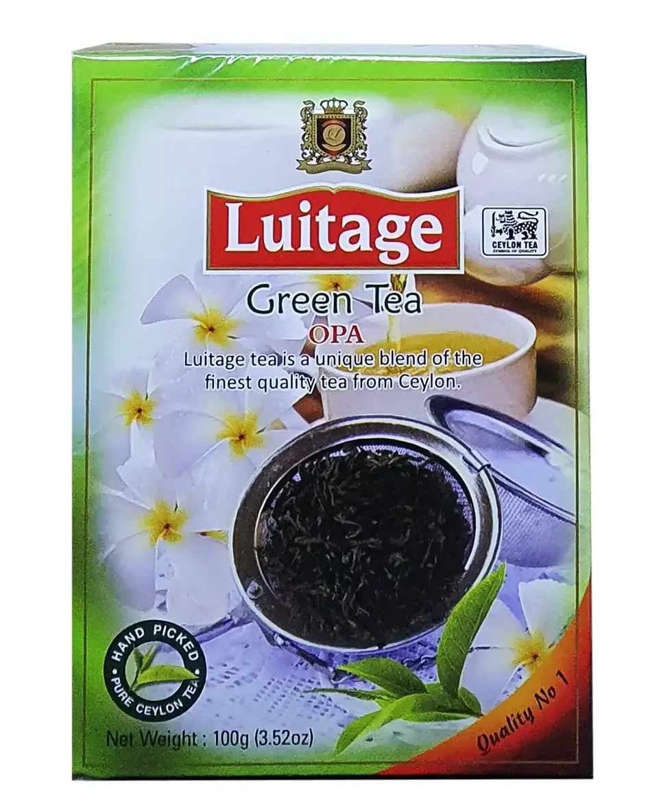 

Зеленый цейлонский крупнолистовой чай Luitage 100 грамм
