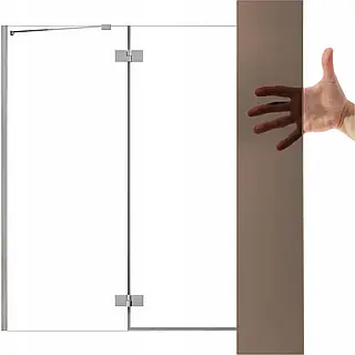 Парма для ванны Radaway Essenza PND 130L коричневая закаленное стекло