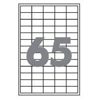 Самоклеющаяся папір (самоклейка) на 65 осередків (38х21,2мм /100/ А4*65), фото 2