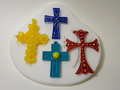 Молд силіконовий для мастики та шоколаду Хрестики набір 5 см 3,5 см