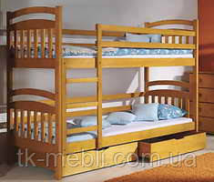 Купить Кровать двухэтажная деревянная детская/ подростковая Мишутка ...